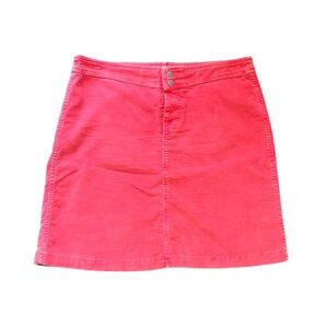 Fresh Produce Pink Melon Color Corduroy Snap Front Aline Casual Skirt Size Large